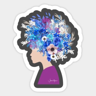 Fashion Floral headdress (neutral) Sticker